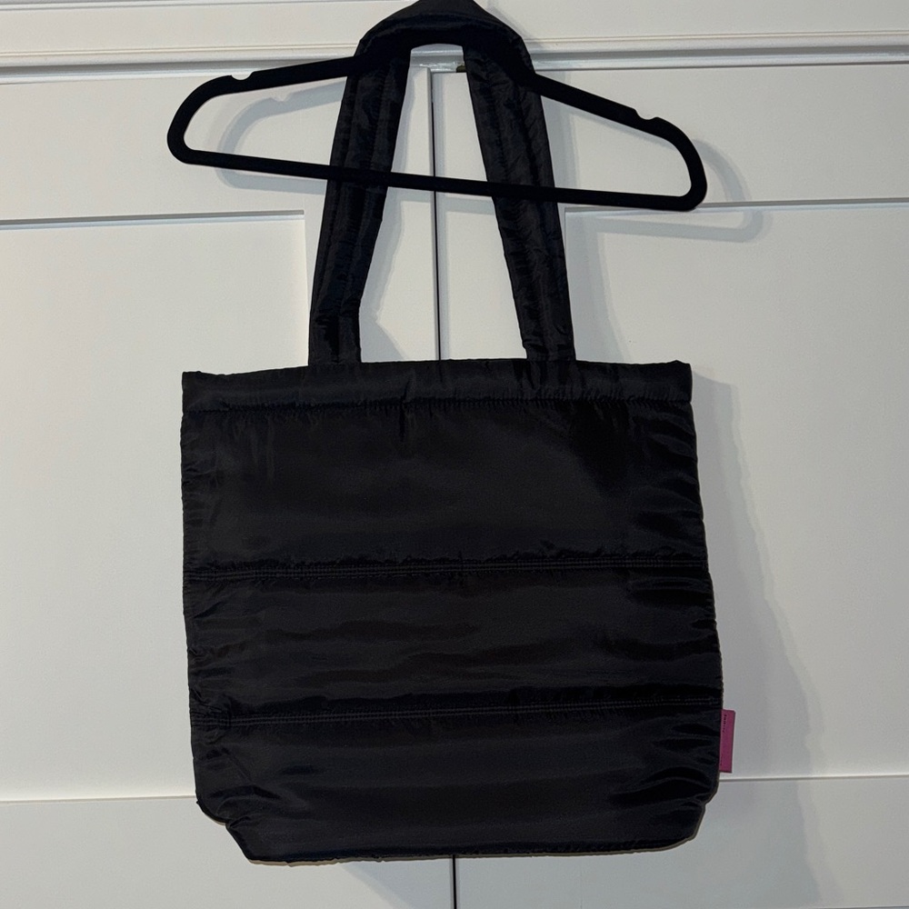 Jadelynn Brooke Black Puffer tote